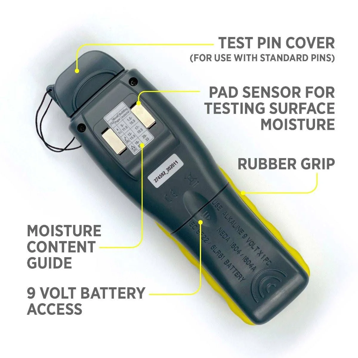 General Tools Pin/Pinless Moisture Meter w/Temp and Humidity - Image 6