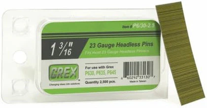 Grex P6/50-2.5 23 Gauge 2-Inch Length Headless Pins (2,500 per Box)
