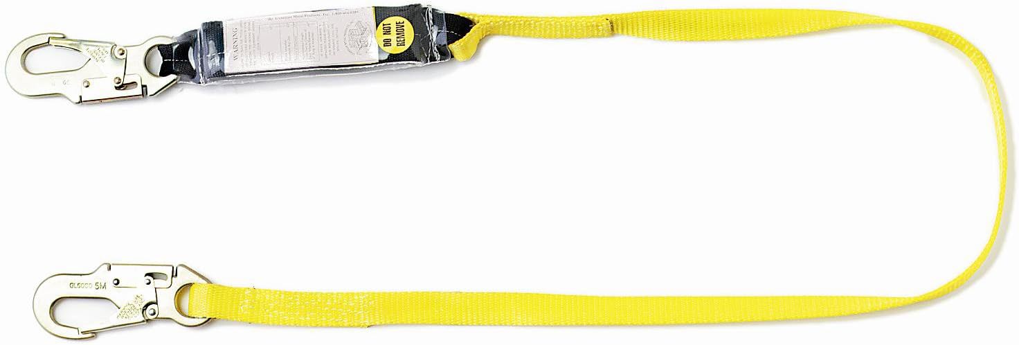 Guardian Fall Protection 01215 4-Foot Single Leg Shock Absorbing Lanyard 4 ft Single Leg/Steel Snap Hook - Image 2