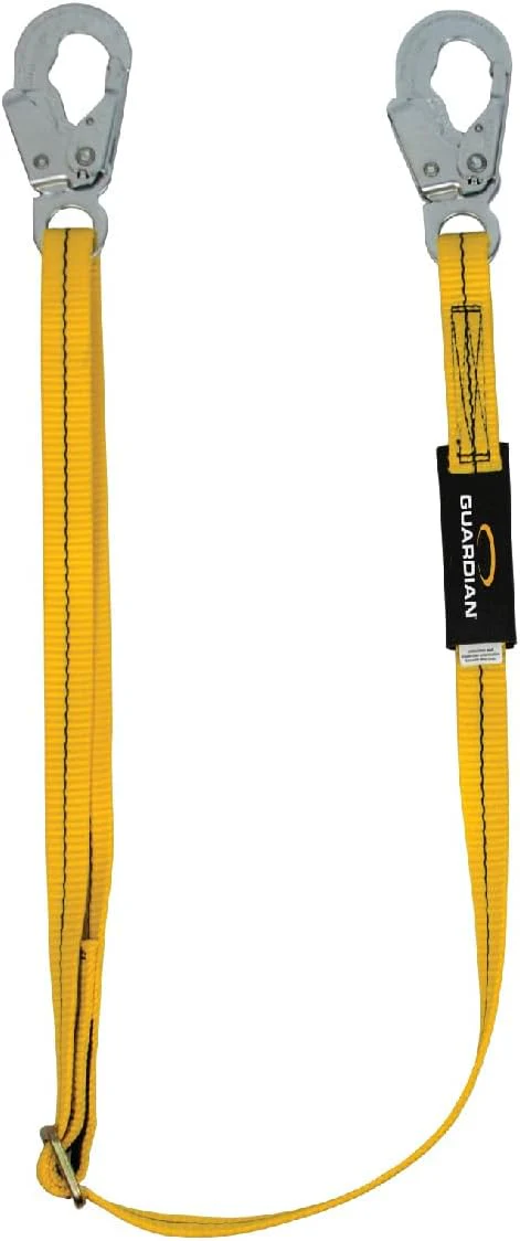 Guardian Fall Protection 01280 AWL4-6 Adjustable Non-Shock Absorbing Lanyard from 4-Feet to 6-Feet , Yellow 4' to 6' Non-Shock Adjustable Single Leg/Steel Snap Hook End - Image 2