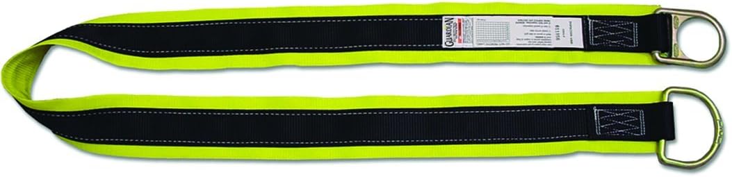 Guardian Fall Protection (10794) Premium 30-Feet X-Arm with Large and Small D-Rings, Black/Green - Image 2