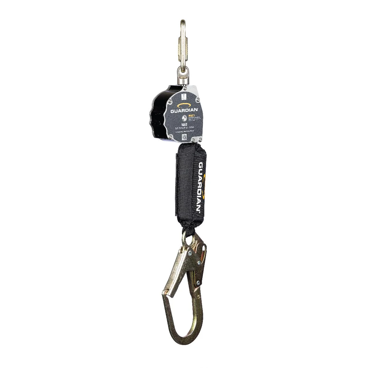 Guardian Fall Protection (10901) Halo Web SRL – 11 ft. Nylon Webbing with Carbineer, Swivel Top, Steel Rebar Hook