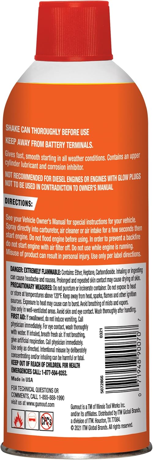 Gumout 5072866 Starting Fluid, 11 oz. - Image 2
