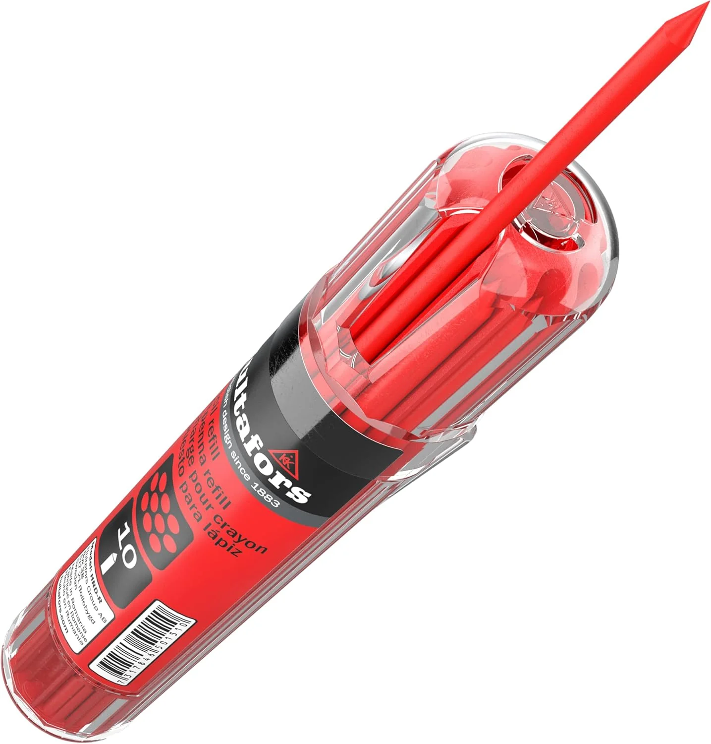 Hultafors Tools 650150 Dry Marker Refills HRD, Heavy Duty, Multi-Purpose, Red, 10 Leads - Image 4