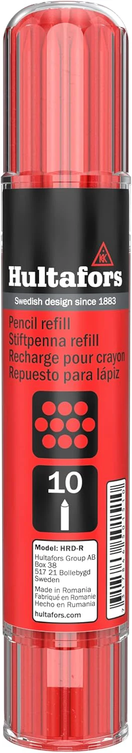 Hultafors Tools 650150 Dry Marker Refills HRD, Heavy Duty, Multi-Purpose, Red, 10 Leads - Image 5