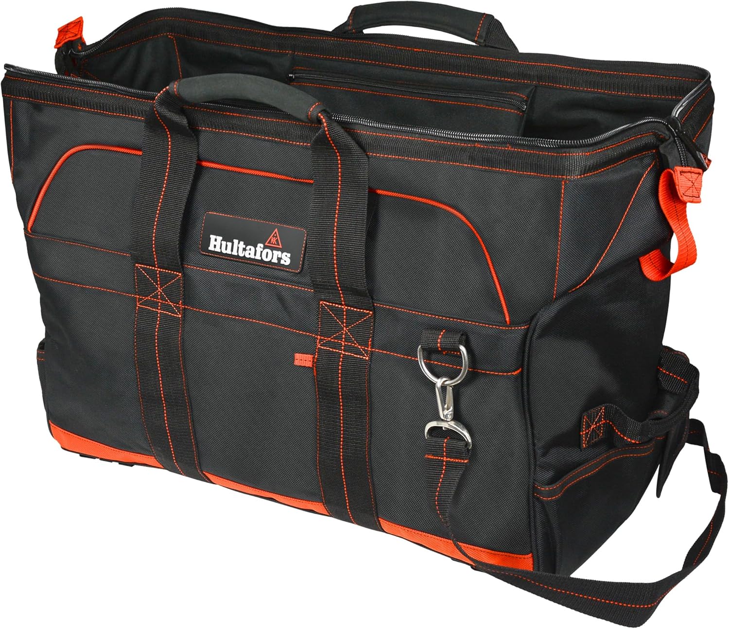 Hultafors Work Gear HT5511 Pro Contractor's Gear Bag, 9 Pockets, Heavy Duty Ballistic Polyester Tool Bag, XL Interior Compartment, Comfortable Shoulder Strap - Image 2