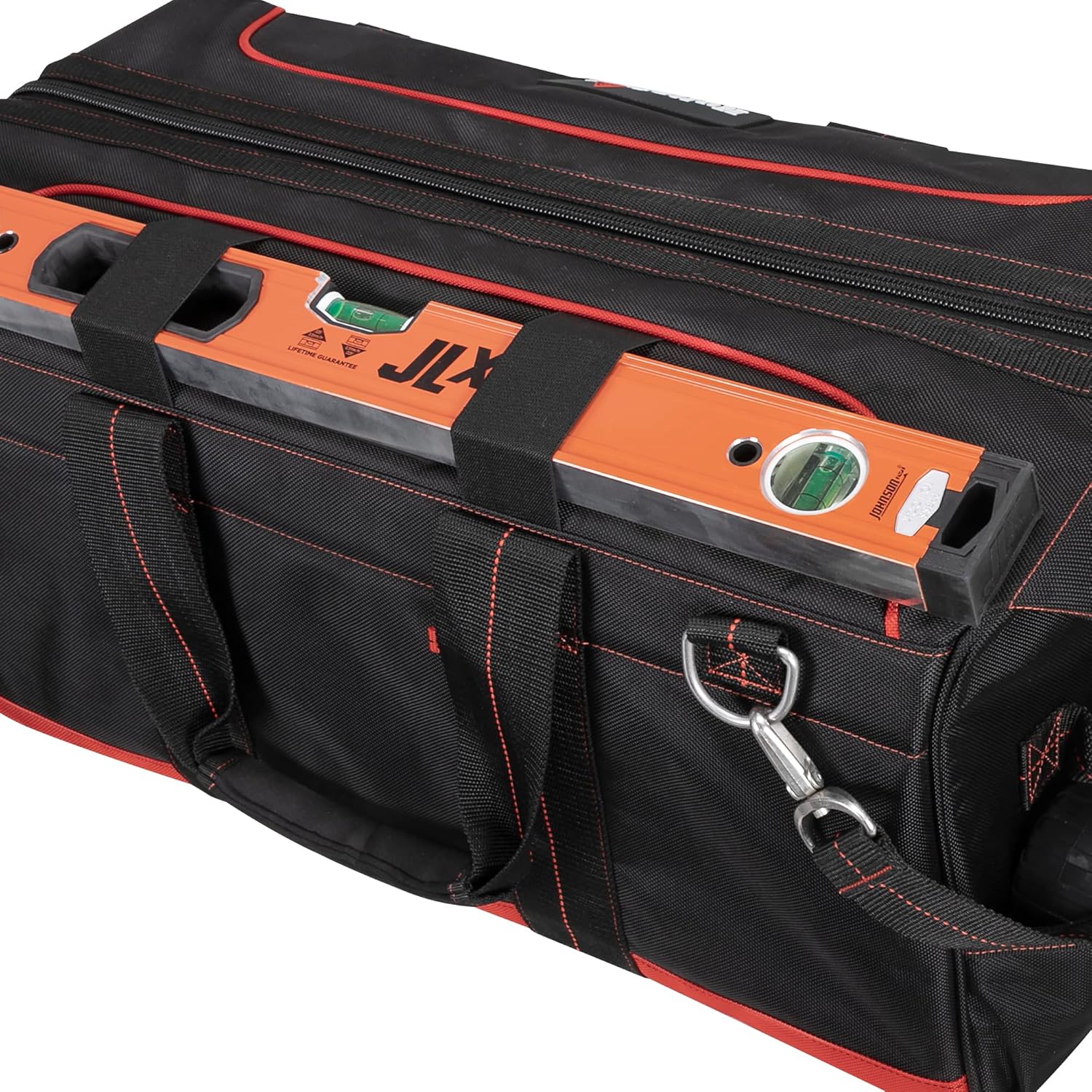 Hultafors Work Gear HT5511 Pro Contractor's Gear Bag, 9 Pockets, Heavy Duty Ballistic Polyester Tool Bag, XL Interior Compartment, Comfortable Shoulder Strap - Image 6