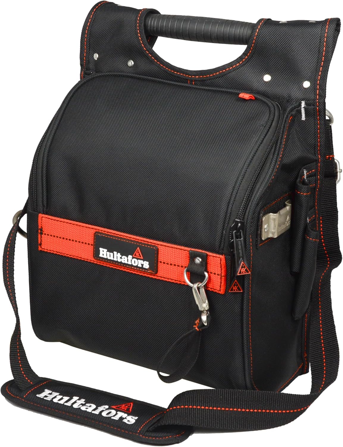Hultafors Work Gear HT5609 Zippered Professional Electrician's Tool Pouch, Zippered Tool Pouch, Ergonomic Rubber Handle, Padded Shoulder Strap - Image 3