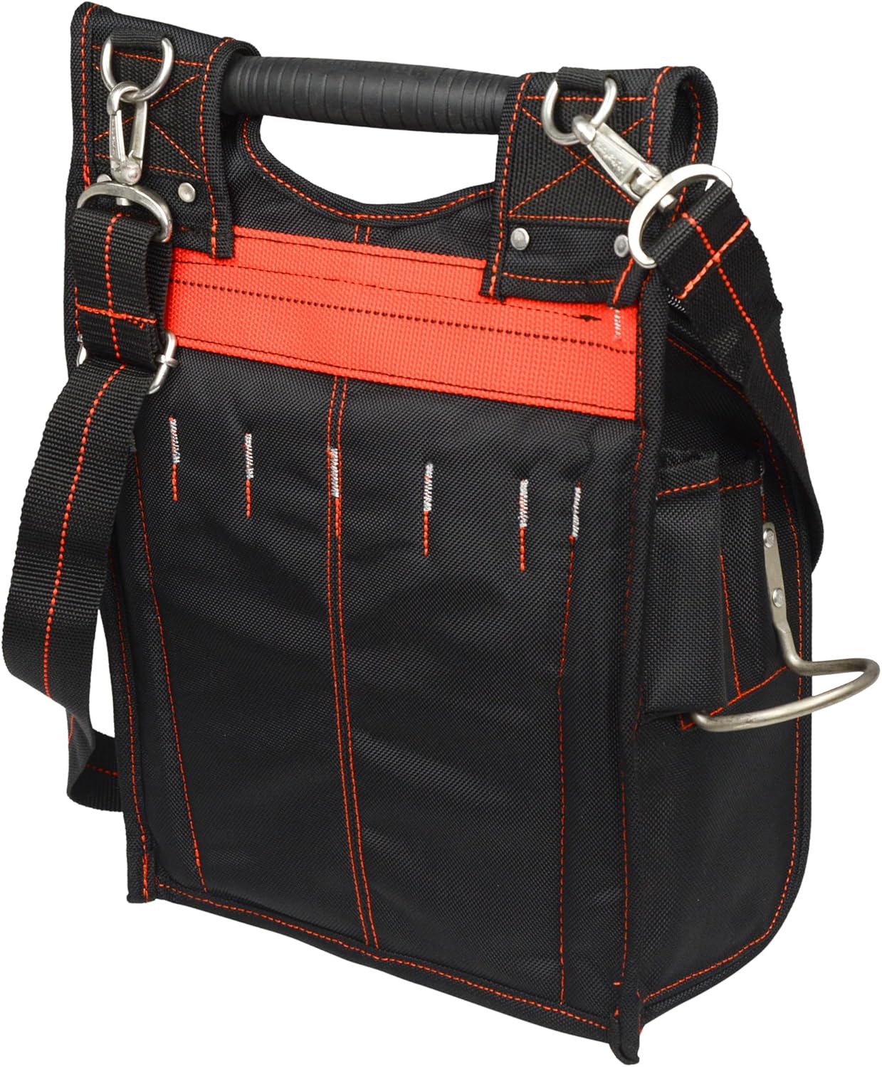Hultafors Work Gear HT5609 Zippered Professional Electrician's Tool Pouch, Zippered Tool Pouch, Ergonomic Rubber Handle, Padded Shoulder Strap - Image 4