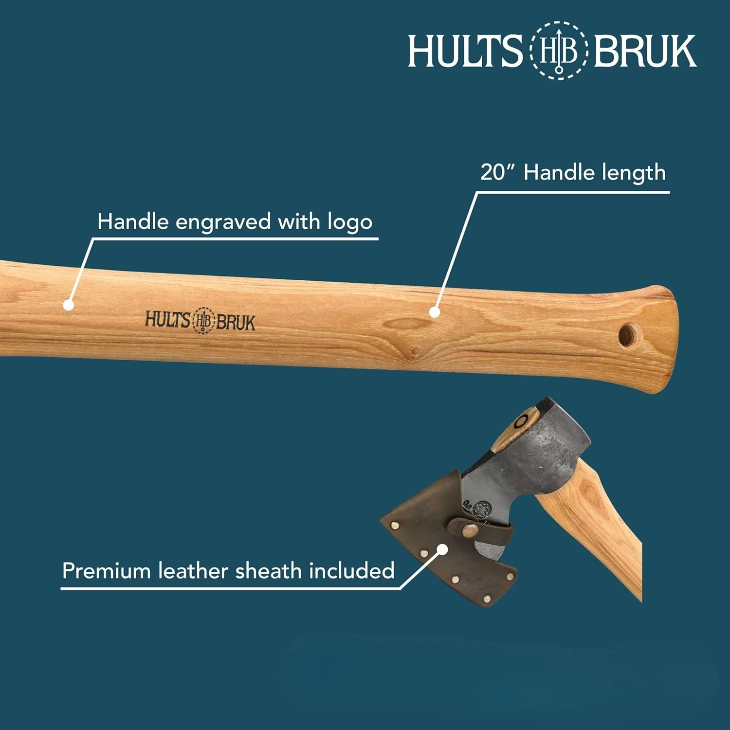 Hults Bruk 840732 Tibro Carpenter Axe, 1.75 lb Head, 20" Handle - Image 5