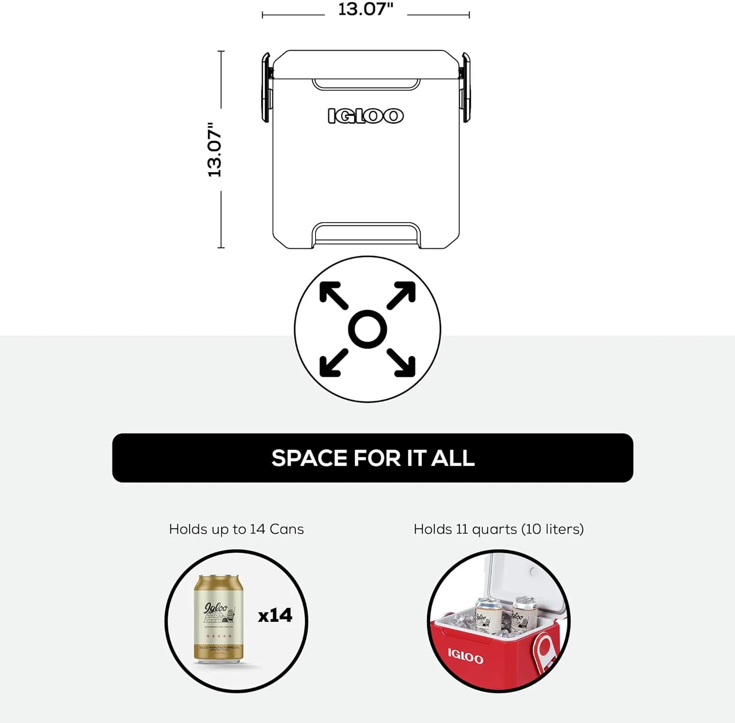 Igloo 11-Quart Tag Along Too Strapped Picnic Style Cooler - Image 7