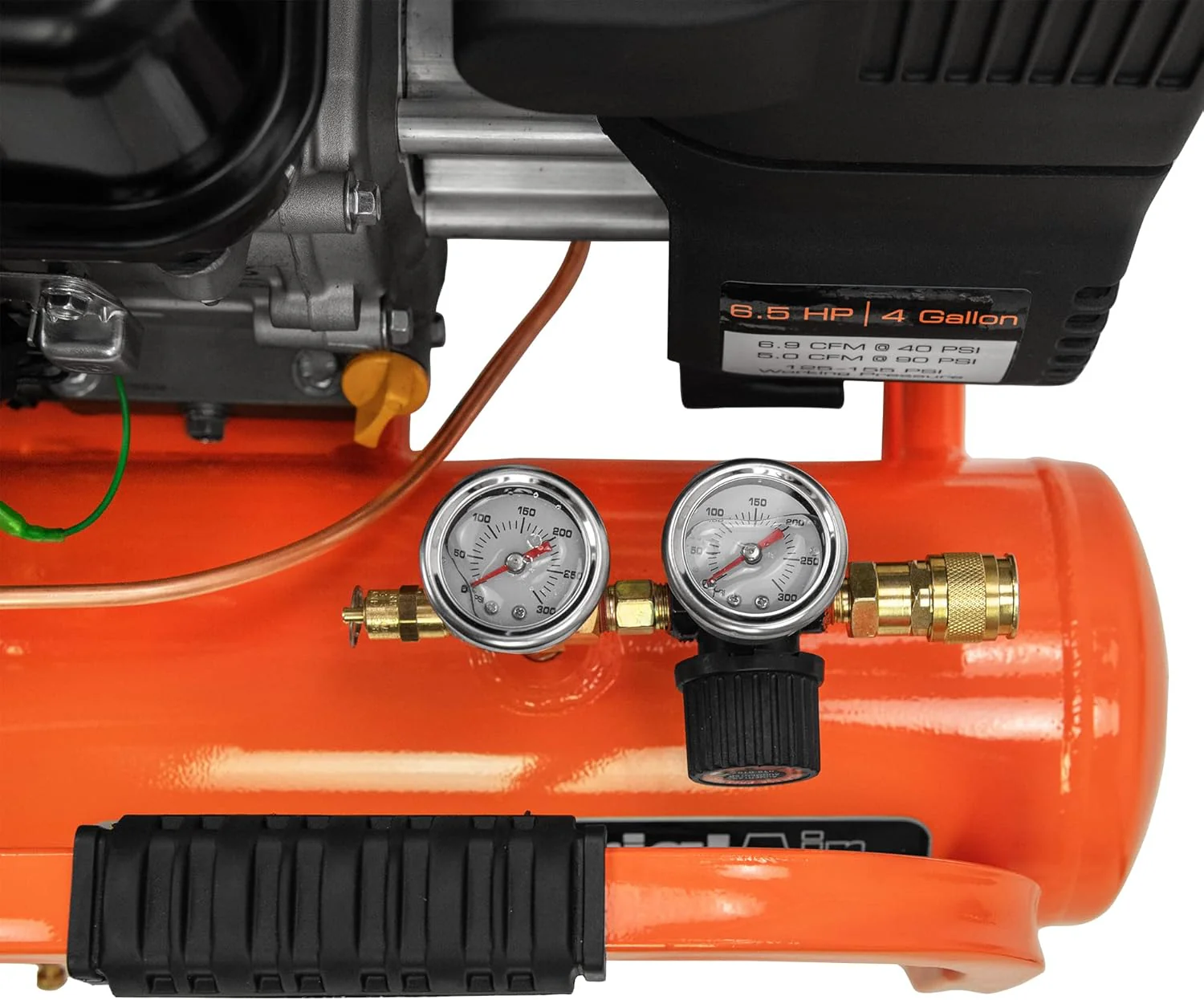 Contractor 4 Gallon Gas Air Compressor, 196cc Kohler SH270 Engine, Direct Drive Pump, 55 dB Quiet Operation, Portable Gas Air Compressor, Durable and Efficient Design - Image 5