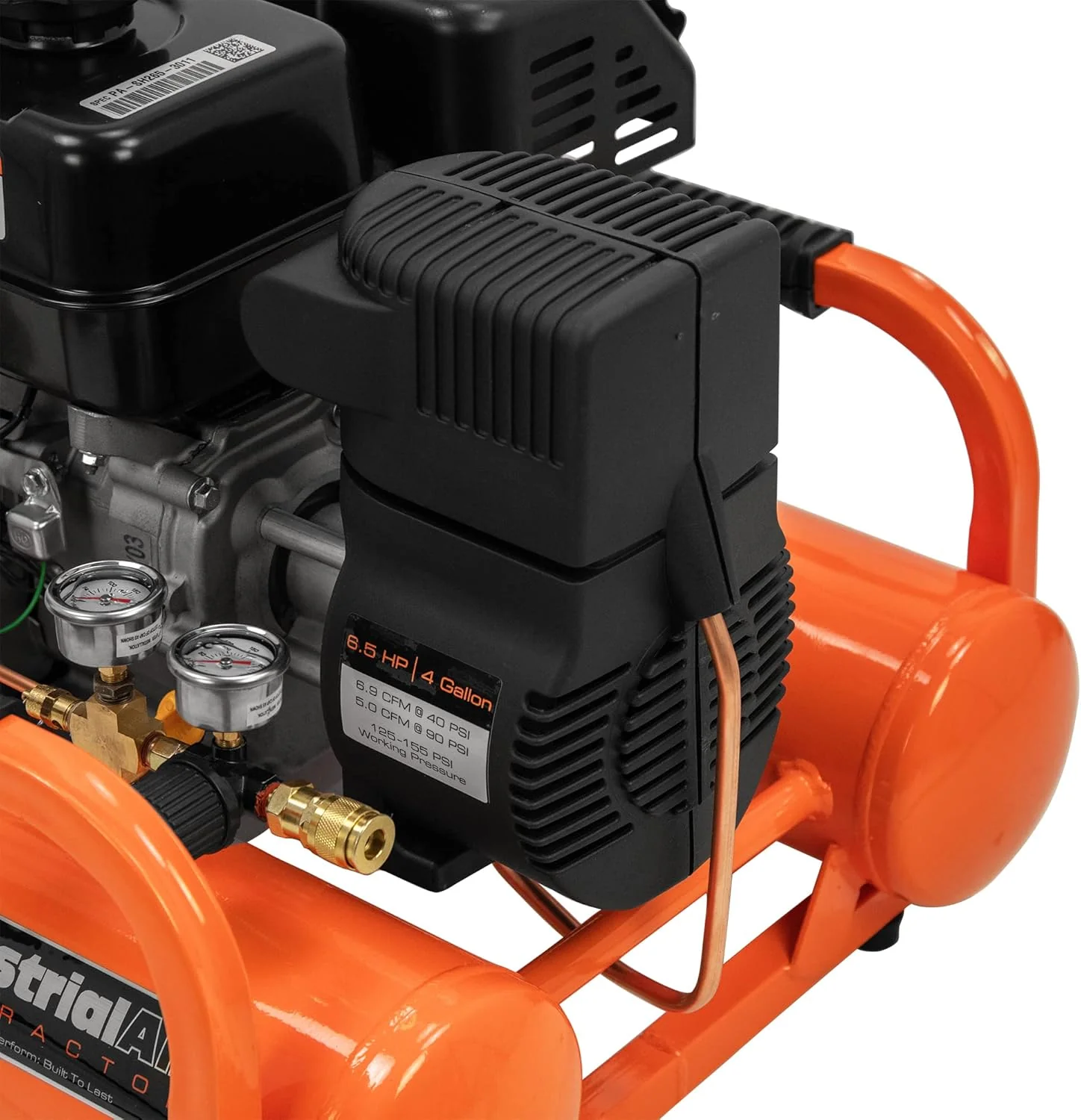 Contractor 4 Gallon Gas Air Compressor, 196cc Kohler SH270 Engine, Direct Drive Pump, 55 dB Quiet Operation, Portable Gas Air Compressor, Durable and Efficient Design - Image 9