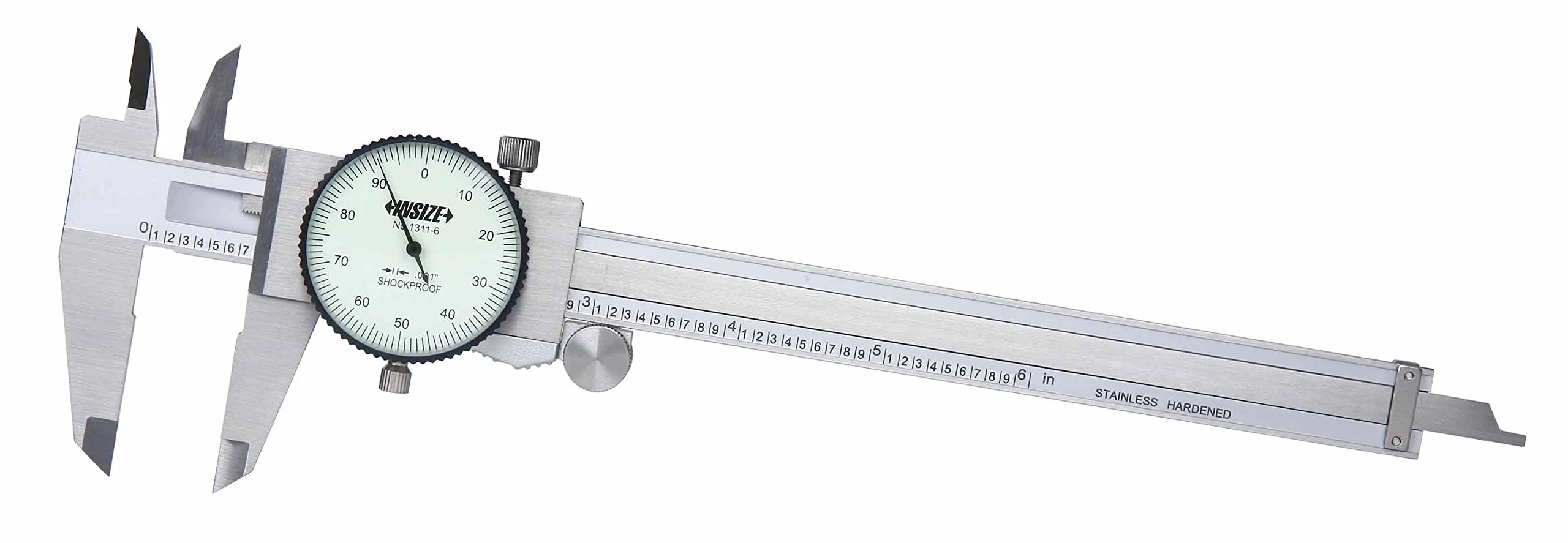 INSIZE 1311-150A Dial Caliper, 0-150 mm, Graduation 0.01 mm