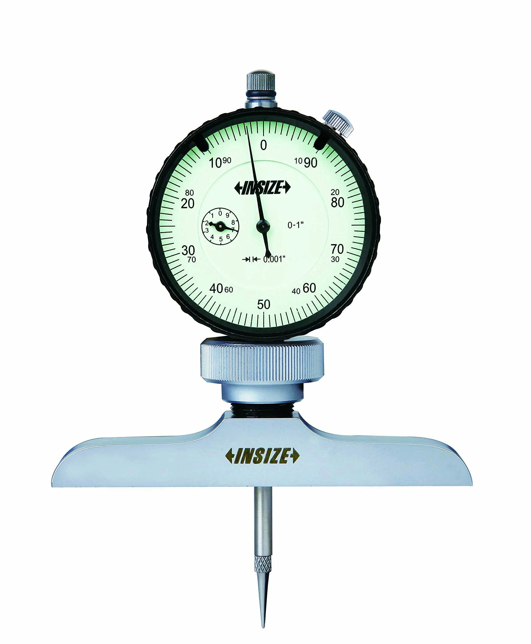 INSIZE 2341-2E2 Dial Depth Gage, 0.001" Dial Indicator Graduation, 0" - 12"