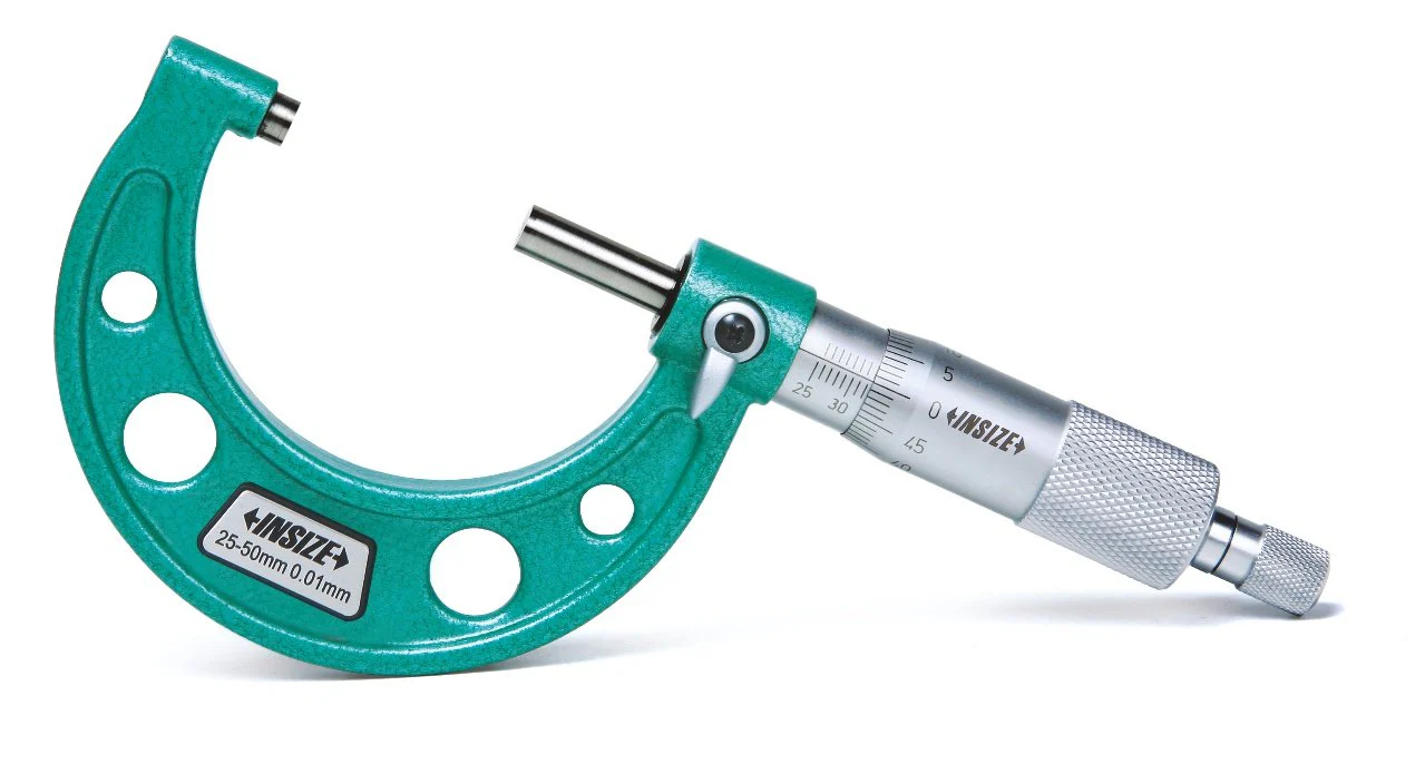 INSIZE 3203-50A Outside Micrometer, 25 mm - 50 mm, Graduation 0.01 mm