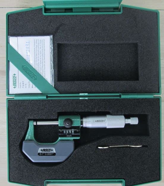 INSIZE 3400-1 Outside Micrometer with Counter, 0" - 1", Counter Resolution 0.001", Thimble Graduation 0.0001" - Image 2