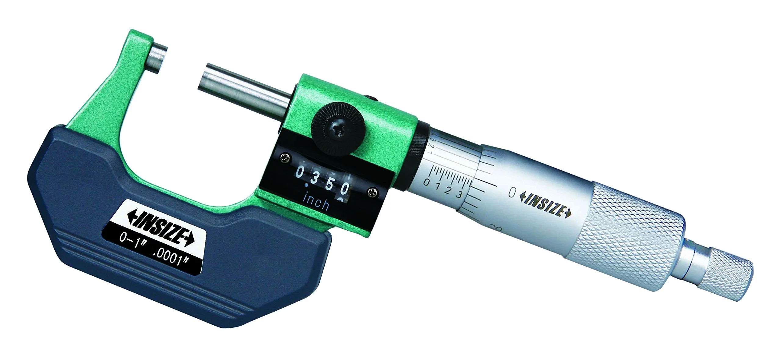 INSIZE 3400-4 Outside Micrometer with Counter, 3" -4", Counter Resolution 0.001", Thimble Graduation 0.0001"