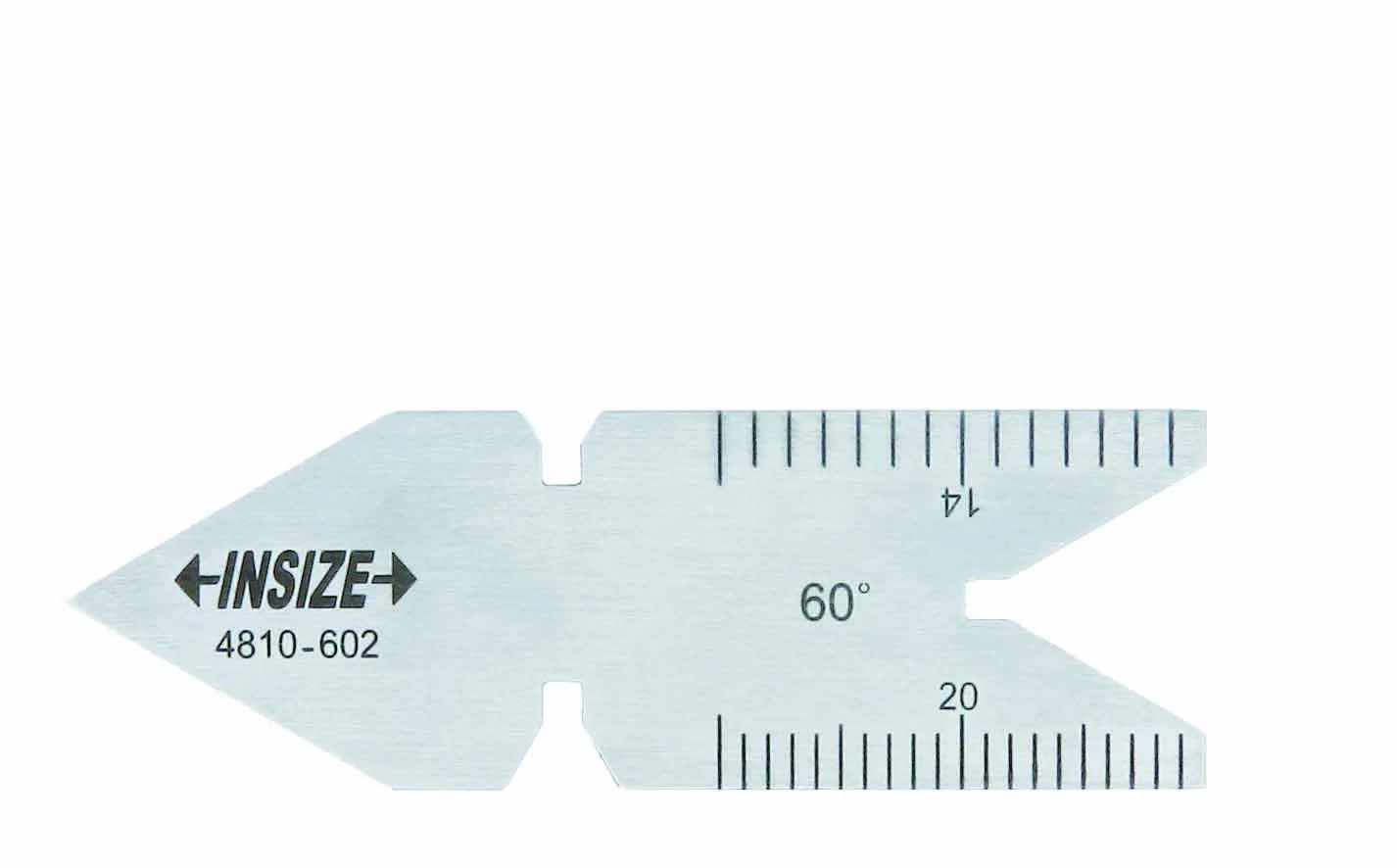 INSIZE 4810-602 Center Gage, 60 Degree, Graduation 14 THS, 20 THS, 24 THS, 32 THS