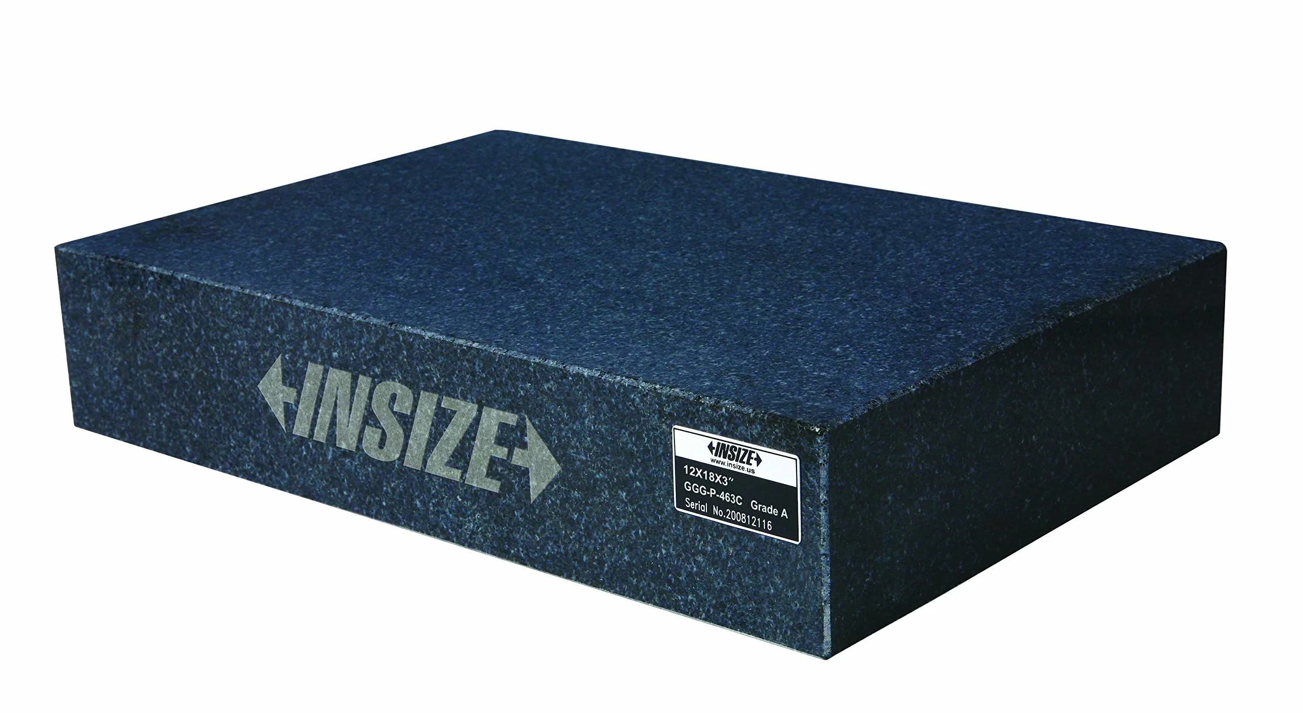 INSIZE 6900-A12 Granite Surface Plate, 18" x 24" x 3", Grade A