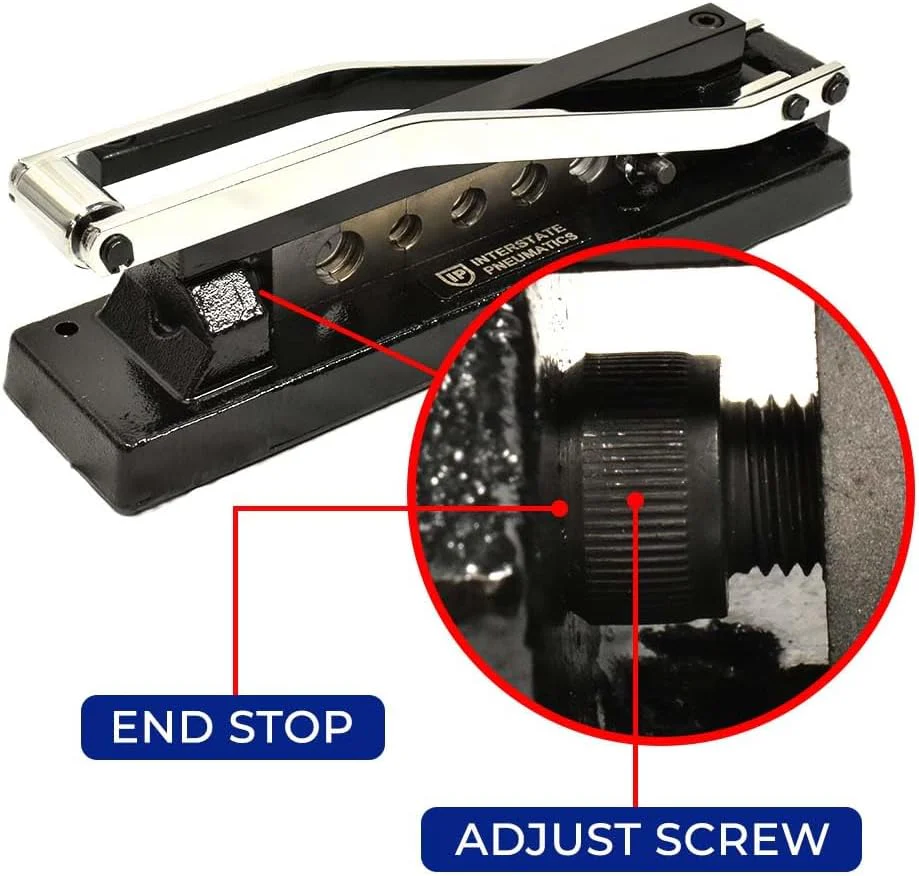 Interstate Pneumatics H8-KIT1 Heavy-Duty Bench Crimper (H8) with Ferrules, 0.718 Inch ID x 1 Inch & 0.656 Inch ID x 1 Inch (Pack of 50) - Image 3