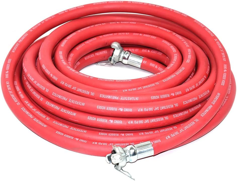 Interstate Pneumatics HJ19-100E Jack Hammer Red Rhino Rubber Air Hose 3/4 Inch x 100 Feet 300 PSI - Image 2