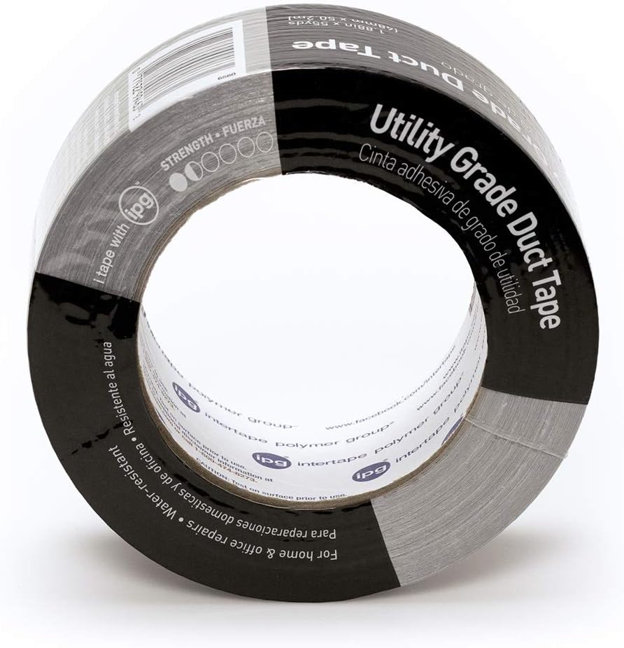 IPG 6560 Utility Grade Duct Tape 1.88" x 55 yd, Silver (Single Roll) - Image 3