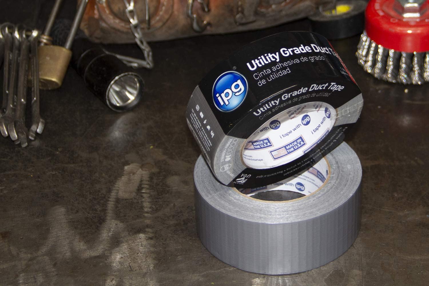 IPG 6560 Utility Grade Duct Tape 1.88" x 55 yd, Silver (Single Roll) - Image 4