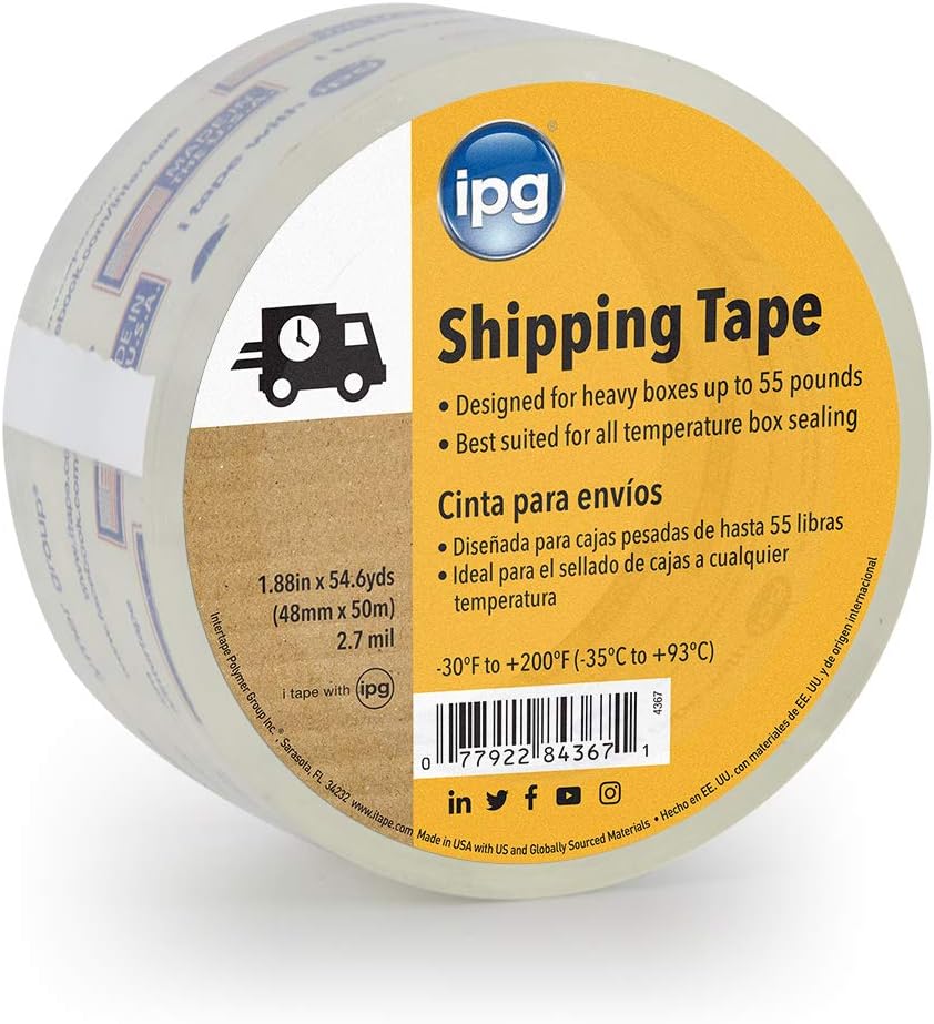 IPG (91378) Clear Shipping Tape, 1.88' x 54.6 yd (Single Roll) - Image 2