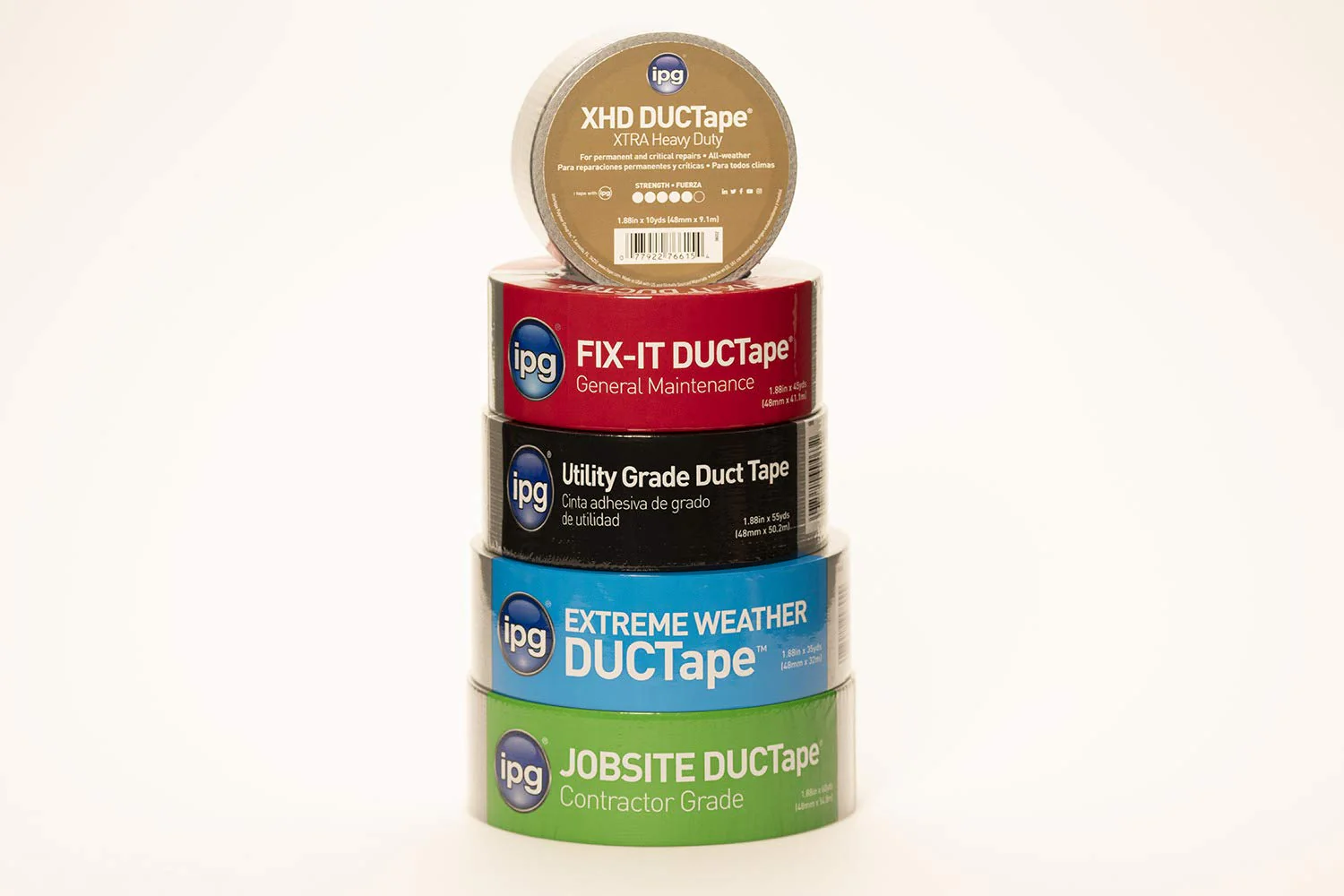IPG (20C-Y2) JobSite DUCTape, Colored Duct Tape, 1.88" x 60 yd, Yellow (Single Roll) - Image 4