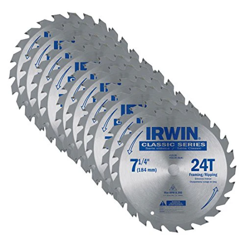 IRWIN 25130 Classic Series Circular Saw Blade 24T 7-1/4" (Pack of 1)