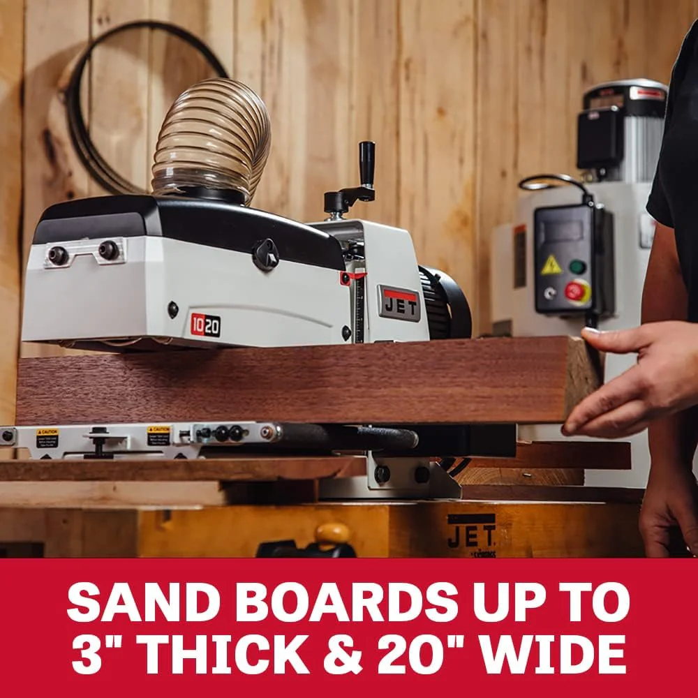 JET 10-Inch Benchtop Drum Sander, 1 HP, 115V 1Ph (Model JWDS-1020) - Image 4