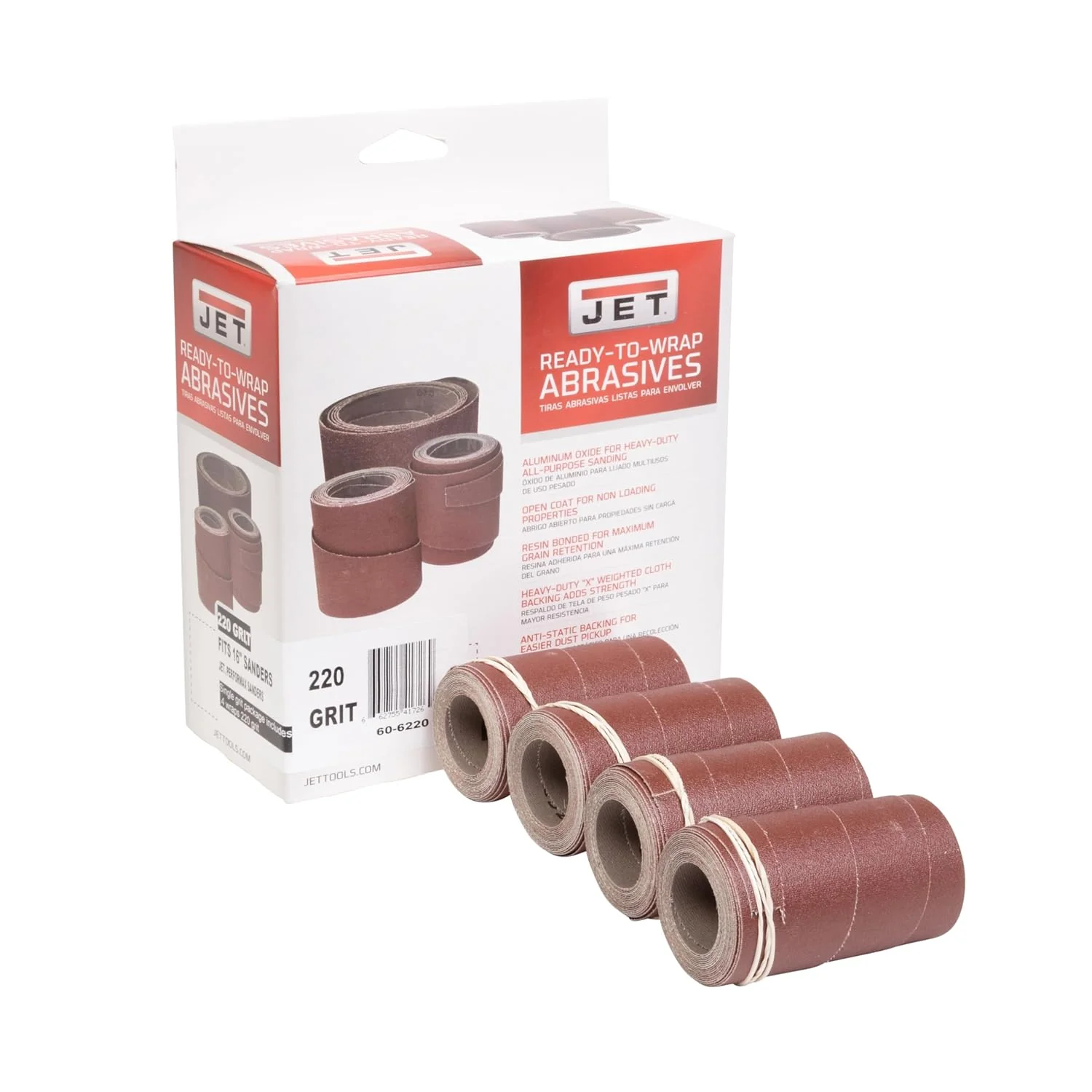 JET 16" Ready-to-Wrap Sandpaper, 80 Grit (60-6080) - Image 4