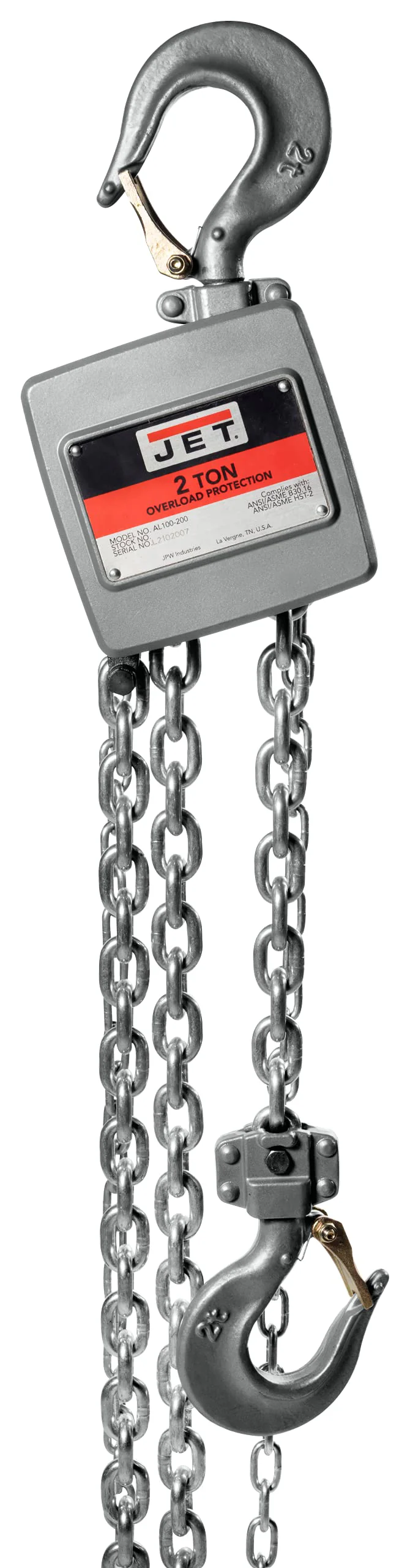 JET Aluminum Hand Chain Hoist AL100 - Image 17