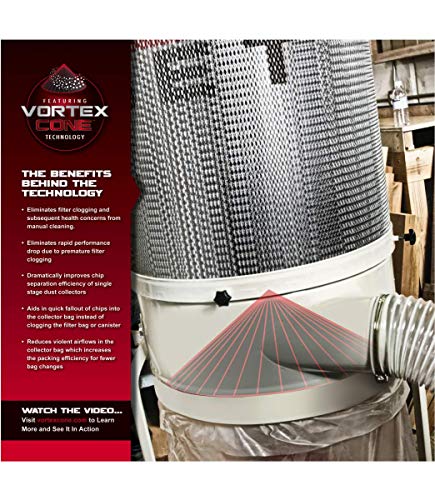 JET Dust Collector 2HP 1PH 230-Volt 2-Micron Canister Kit - Image 3