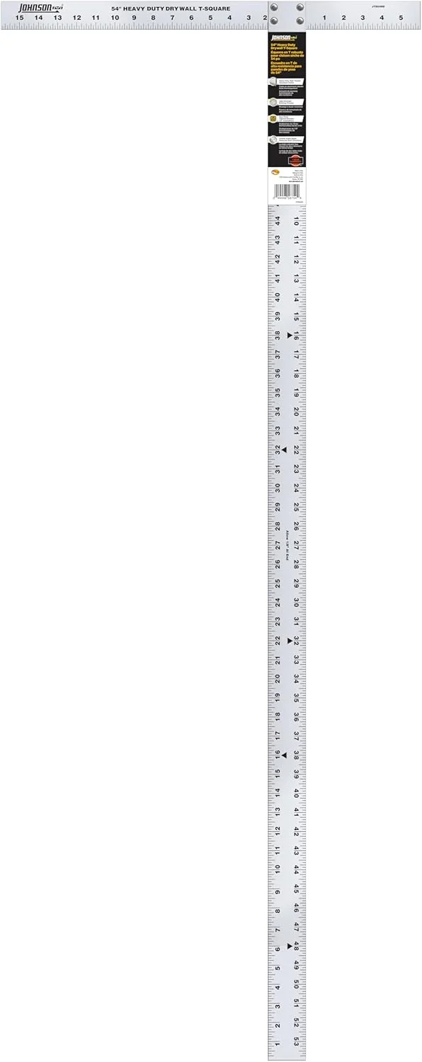 Johnson JTS54HD 54" Aluminum Drywall T-Square with Extra-Thick Blade - Image 3