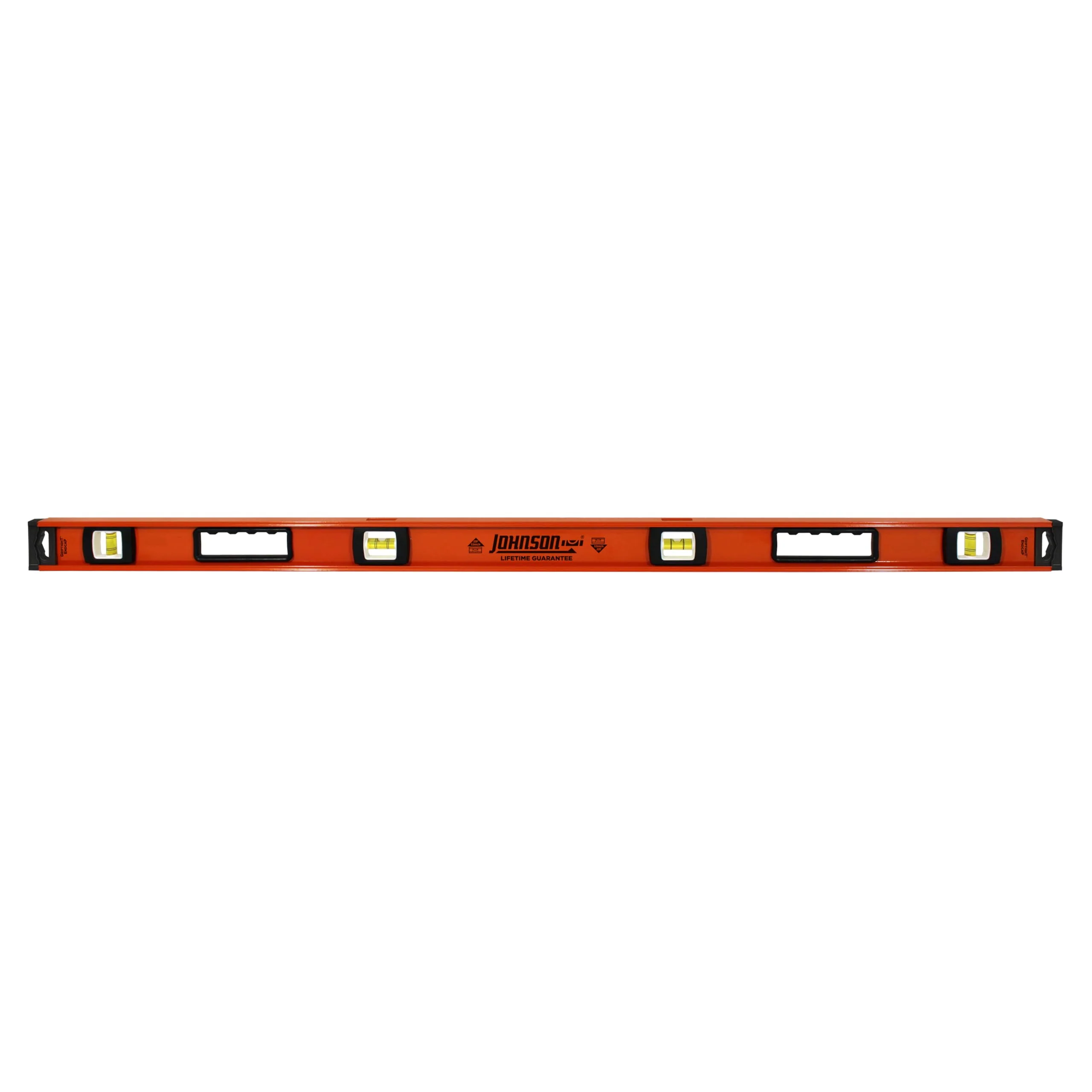 Johnson 1253-4800 Heavy Duty I-Beam Aluminum Level, 48", Orange