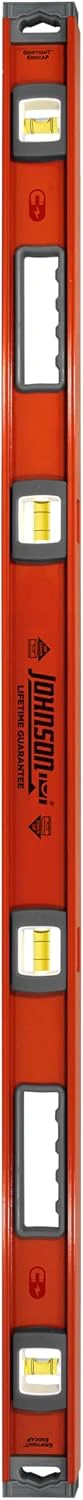 Johnson 1254-4800 Magnetic Heavy Duty I-Beam Aluminum Level, 48", Orange - Image 5