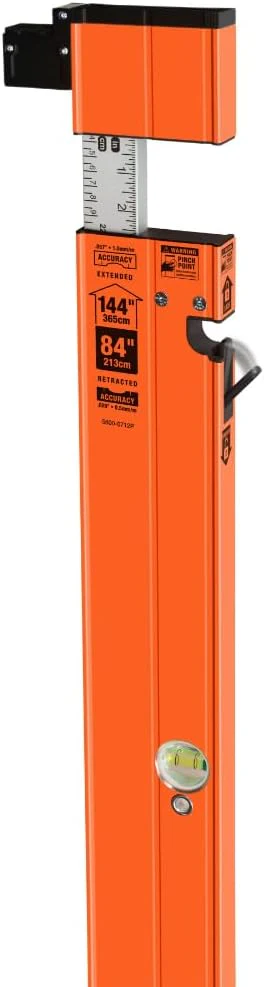Johnson Level & Tool 5800-0712P 7FT - 12FT Extendable Plate Level, Triple-Secured Mounting System - Image 2
