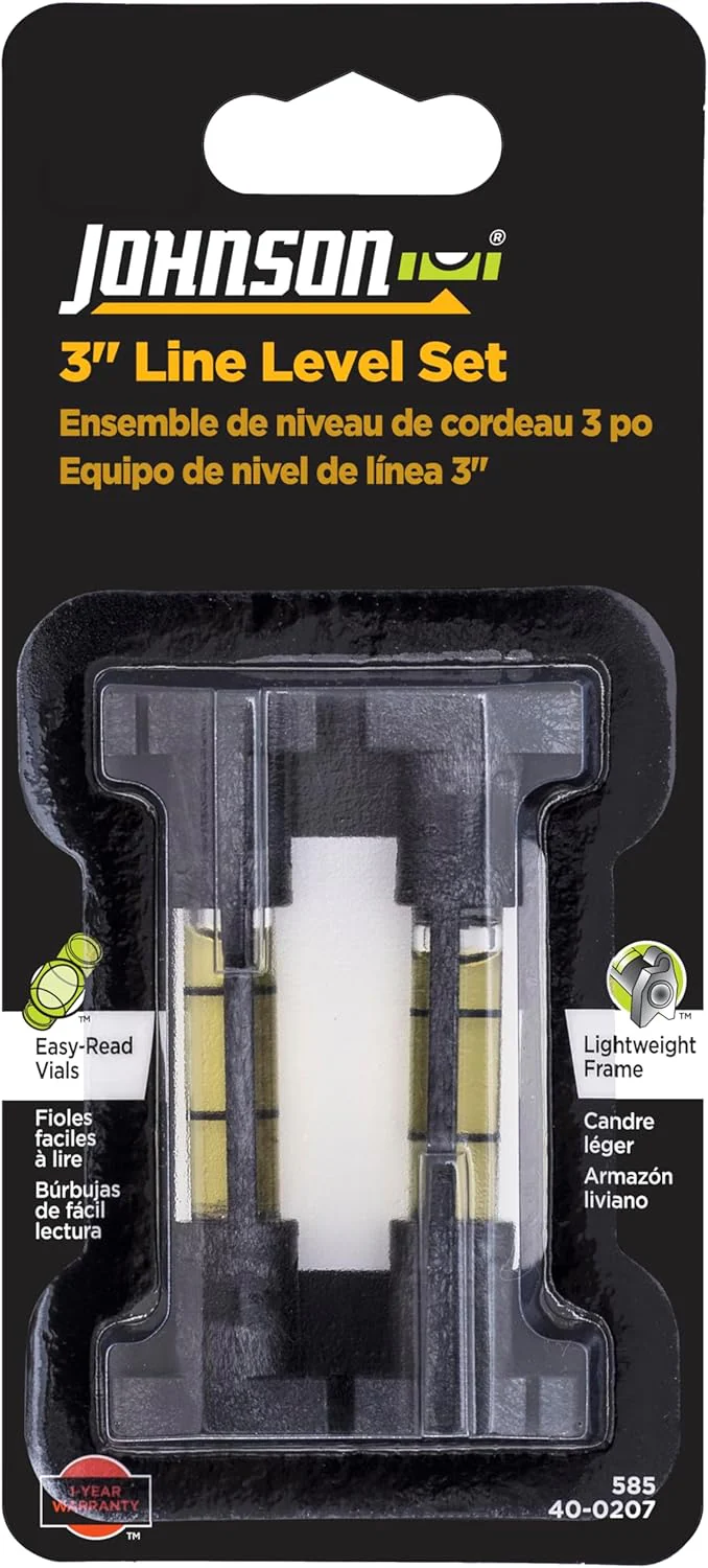 Johnson 585 Structo-Cast Line Level, 3" Builder Level with Hard Case (Pack of 2) - Image 3