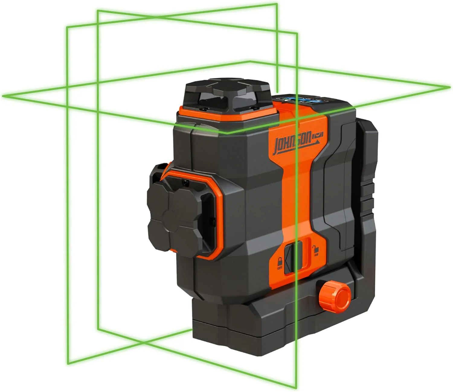 Johnson JLN300-GN3360 Laser Level, Self Leveling, 3x360° Plane Laser with GreenBrite Technology, Magnetic Base, Hard-shell Carry Case, Lithium Ion Battery, Magnetic Target, Track Mount - Image 4