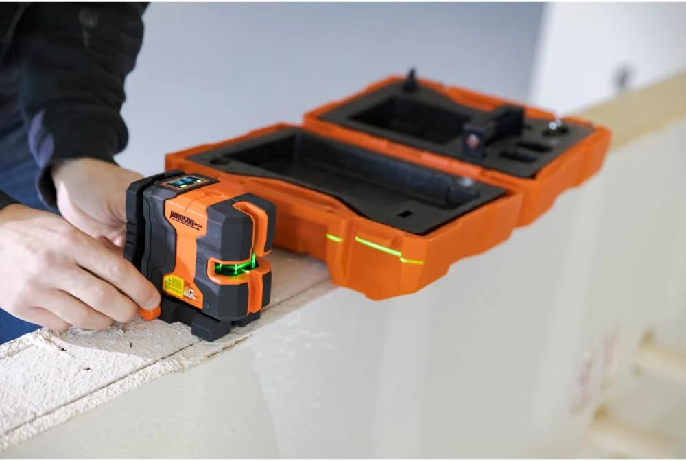 Johnson Level & Tool JLN300-GNCL Laser Level, Self-Leveling Cross-Line Laser with GreenBrite Technology, Magnetic Base, Hard-Shell Carry Case, Lithium Ion Battery - Image 8