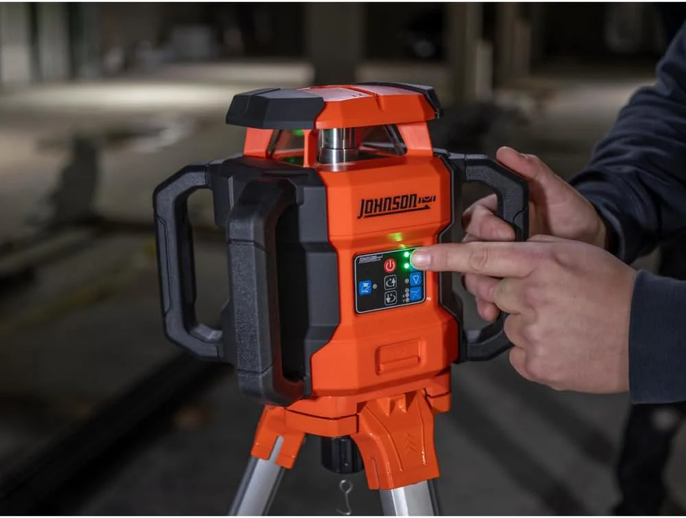 Johnson JRT300-GNHV-K Self-Leveling Dual Slope Rotary Laser Kit with GreenBrite Technology, 4,000FT Range, Lithium Ion Batteries, Magnetic Target, Laser Detector, Remote Control - Image 5
