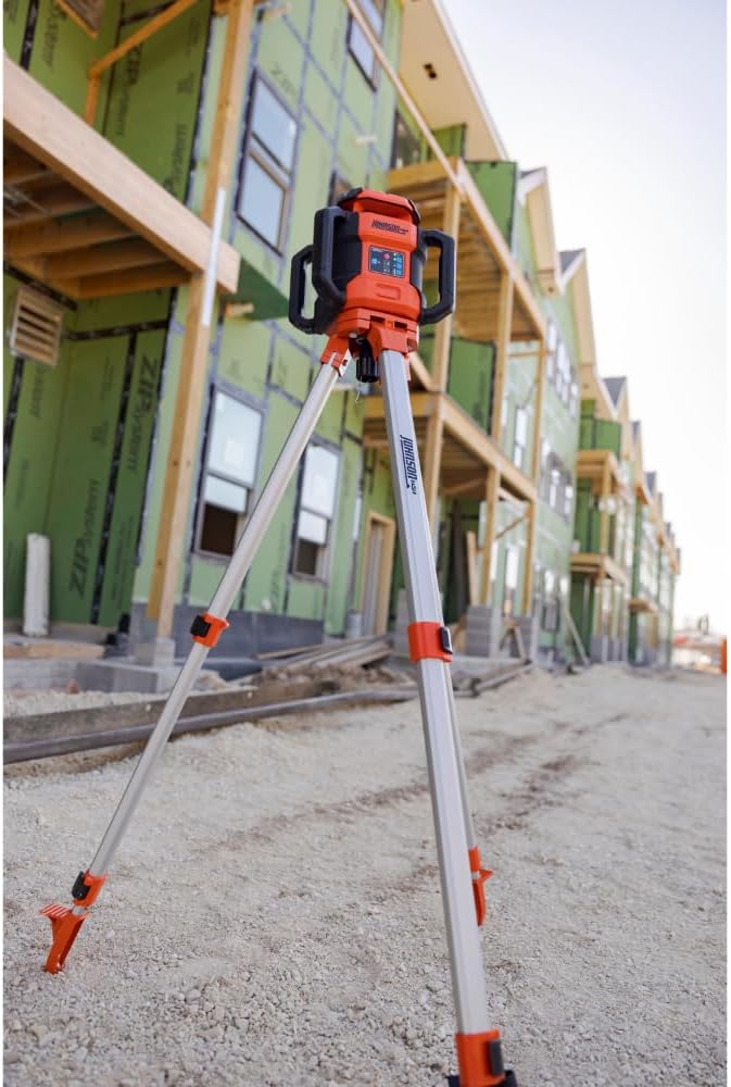 Johnson JRT300-RDHV-K Self-Leveling Red Dual Slope Rotary Laser Kit, 4,000FT Range, Hard-shell Carry Case, Lithium Ion Batteries, Magnetic Target, Laser Detector, Remote Control - Image 4