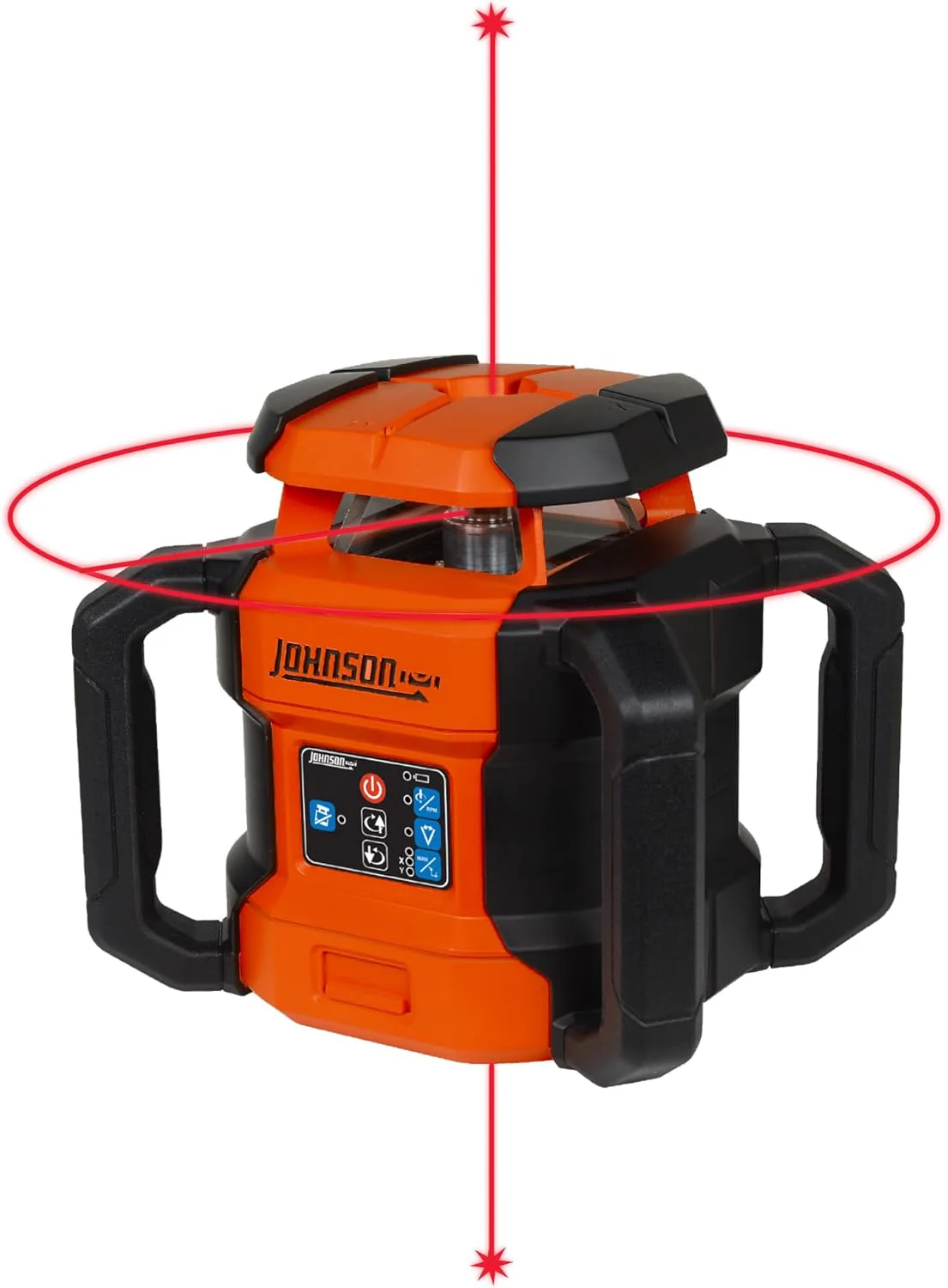 Johnson JRT300-RDHV-K Self-Leveling Red Dual Slope Rotary Laser Kit, 4,000FT Range, Hard-shell Carry Case, Lithium Ion Batteries, Magnetic Target, Laser Detector, Remote Control - Image 7