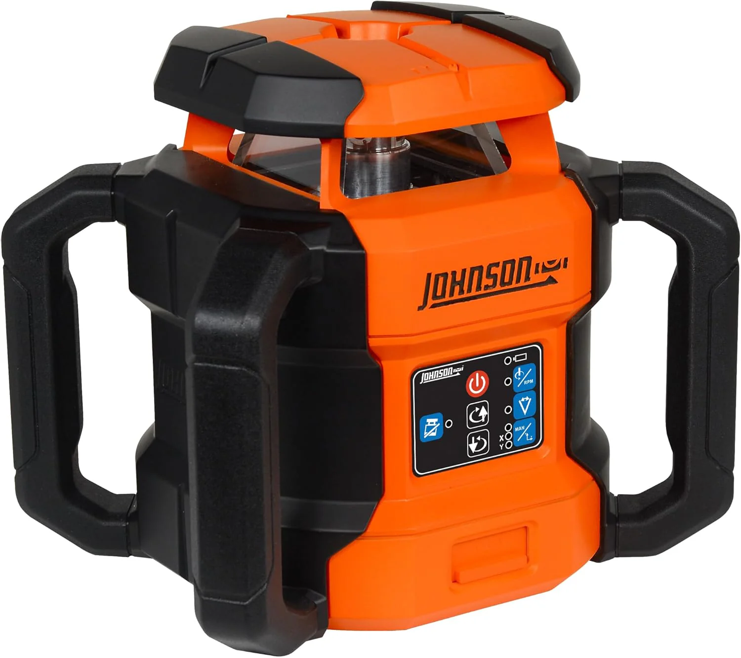 Johnson JRT300-RDHV-S Self-Leveling Red Dual Slope Rotary Laser System, 4,000FT Range, Lithium Ion Batteries, Magnetic Target, Laser Detector, Remote Control, Tripod and 13 FT Grade Rod - Image 8