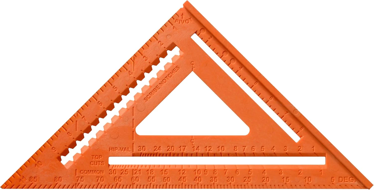 Johnson Level & Tool RAS-170B-ORA Structo-Cast Rafter Square, 12", Orange - Image 3