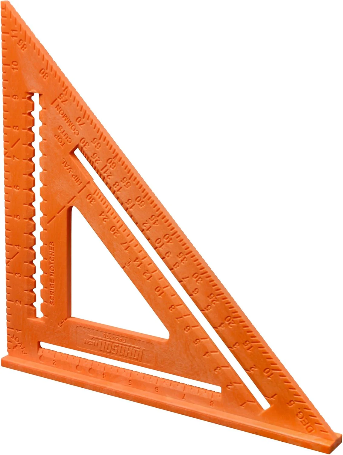 Johnson Level & Tool RAS-170B-ORA Structo-Cast Rafter Square, 12", Orange - Image 6