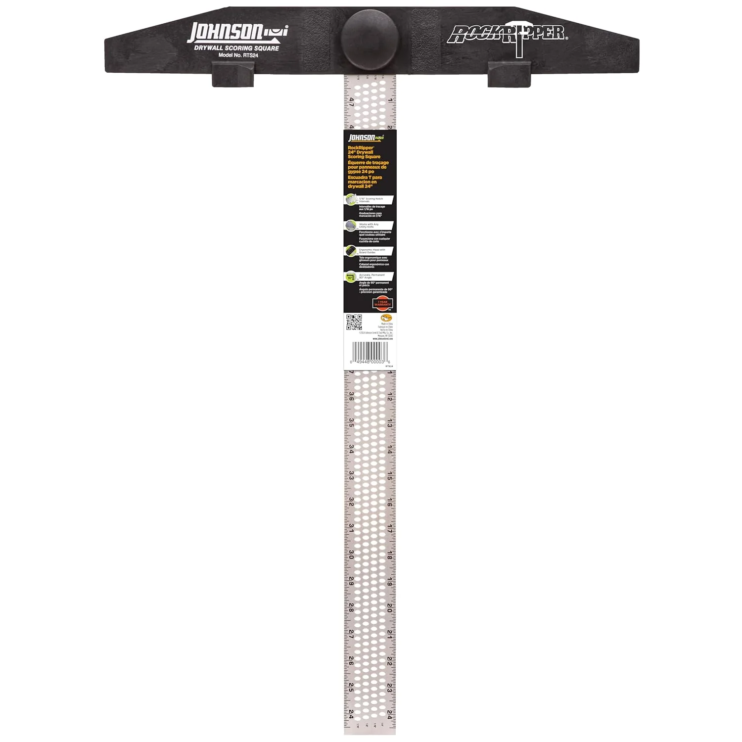 Johnson RTS24 RockRipper with Structo-Cast Head & Perforated Aluminum Blade, 24", Silver, 1 Blade Square - Image 2
