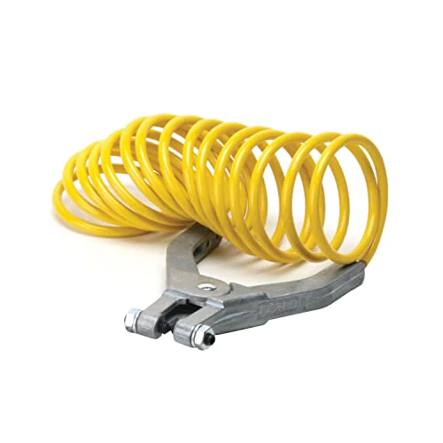 Justrite 08497 10' Long Insulated Grounding Wire with Hand Clamp and 1-4'' Terminal - Image 2